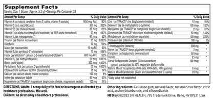 Multivitamínico infantil Klaire Labs con 23 nutrientes esenciales