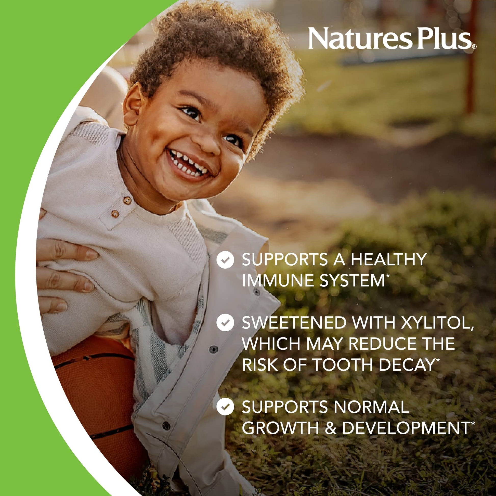 Multivitamínico infantil natural con sabor agradable.
