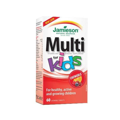 Caja del multivitamínico Jamieson para niños sabor agradable