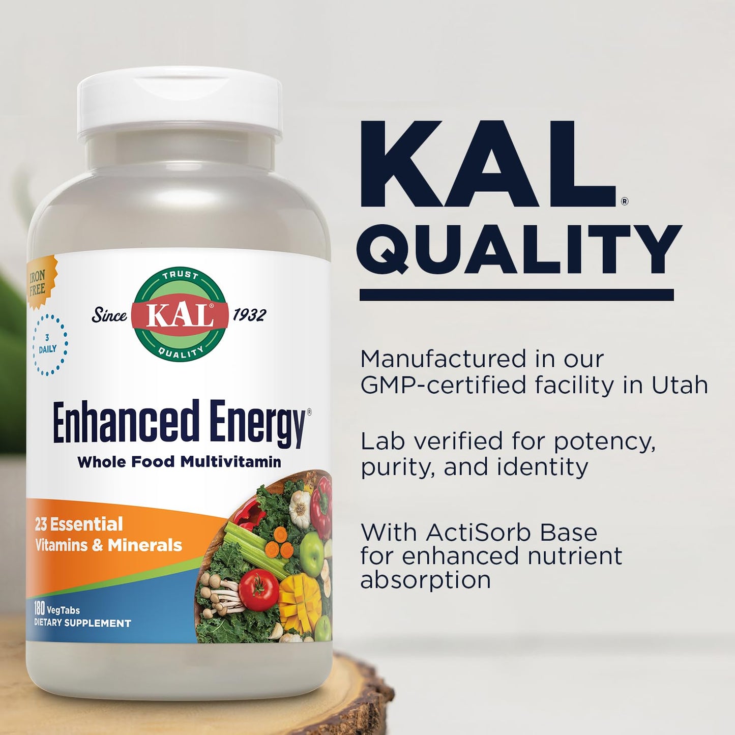 Multivitamínico KAL Enhanced Energy con envase original