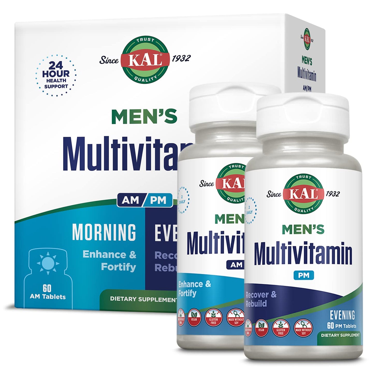 Multivitamínico KAL para Hombres AM/PM resistente