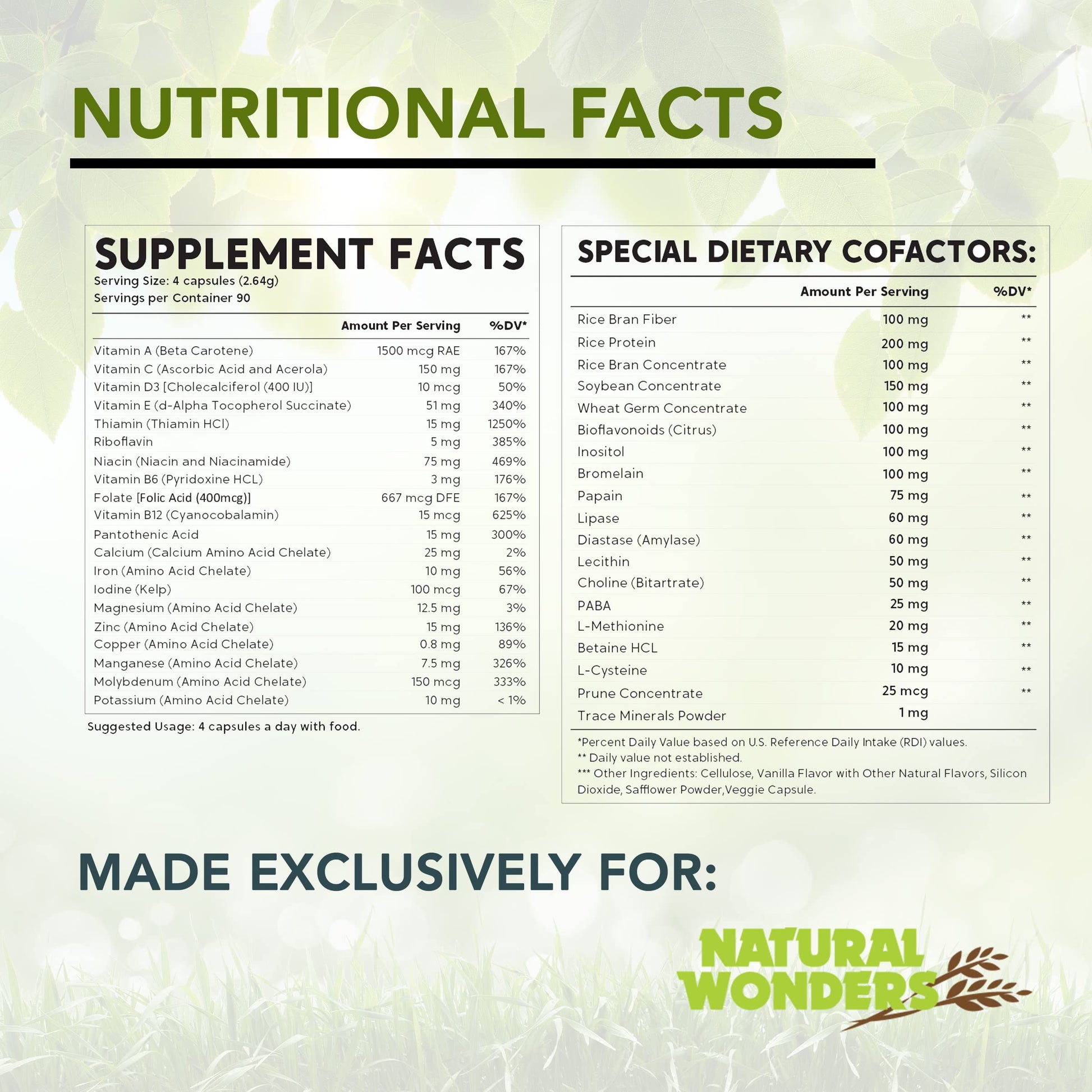 multivitamínico life mate para hombres y mujeres