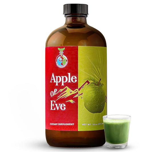 Frasco de multivitamínico líquido Apple of Eve para bienestar y salud ósea