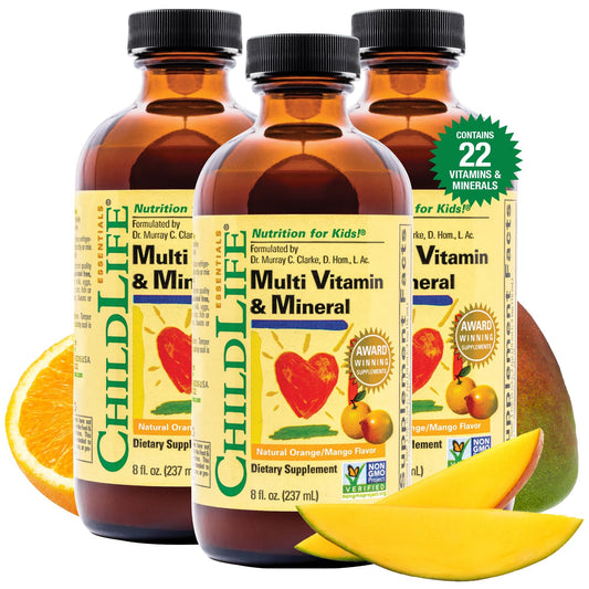 Multivitamínico líquido CHILDLIFE sabor naranja y mango