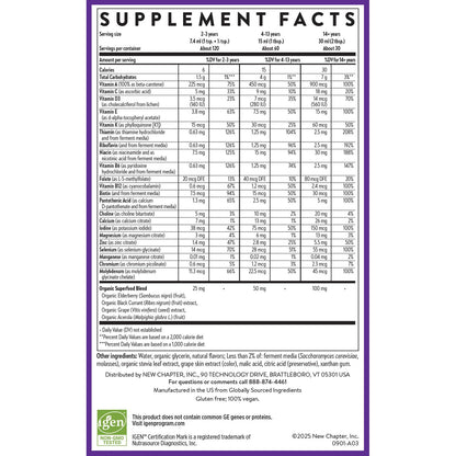 Multivitamínico líquido New Chapter en mix de bayas