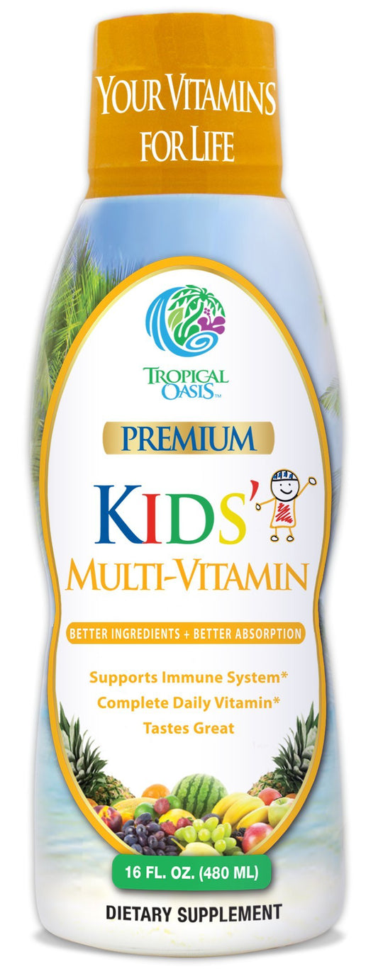 Botella de multivitamínico líquido para niños Tropical Oasis
