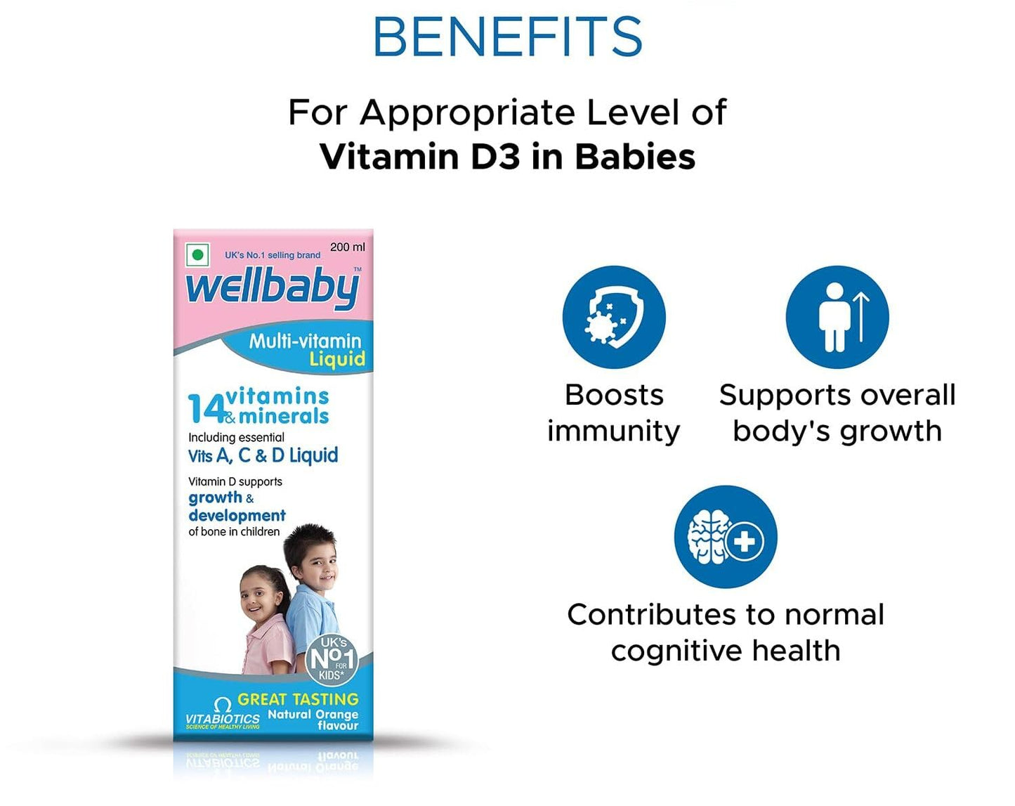 multivitamínico líquido Walbaby para sistema inmunológico infantil
