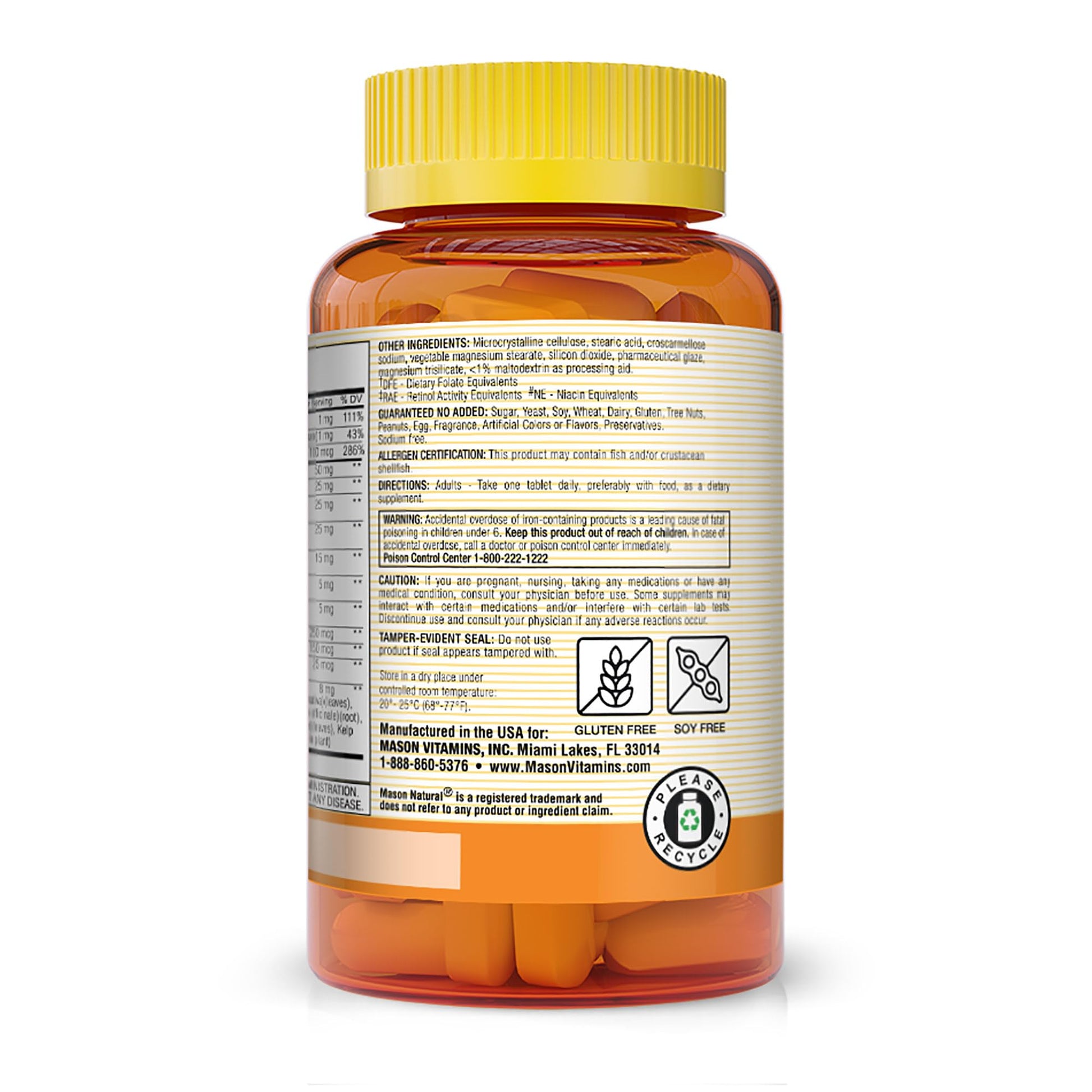 Multivitamínico MASON NATURAL a base de vitaminas y minerales