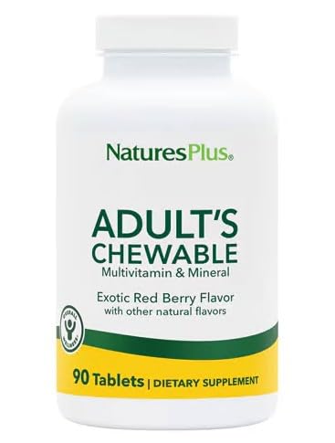 Multivitamínico masticable para adultos de Natures Plus, 90 tabletas