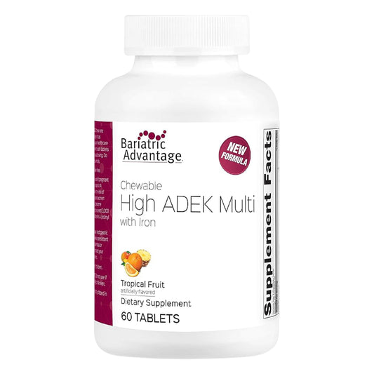 Frasco de multivitamínico masticable Bariatric Advantage ADEK