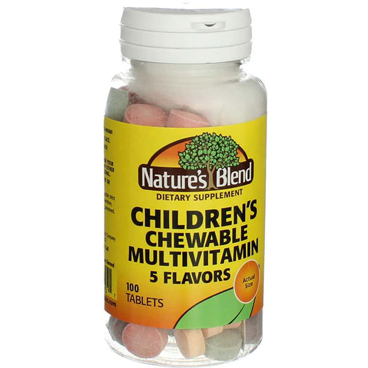 Frasco de multivitamínico masticable para niños de Nature's Blend