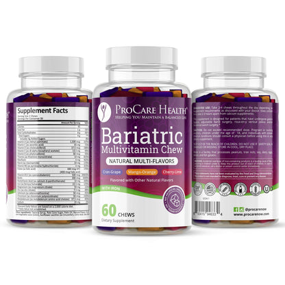 Multivitamínico masticable ProCare con tabla nutricional