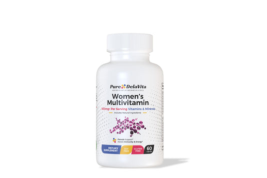 multivitaminico mujer pure delavita paquete 60 capsulas blanco
