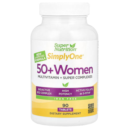 Multivitamínico para mujeres 50+ Super Nutrition botella frontal