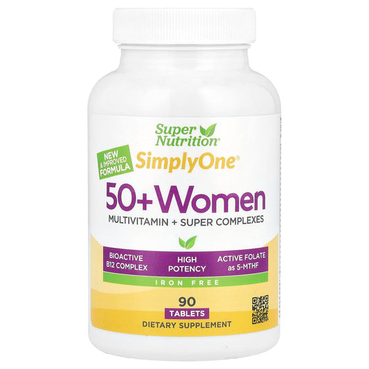 Multivitamínico para mujeres 50+ Super Nutrition botella frontal