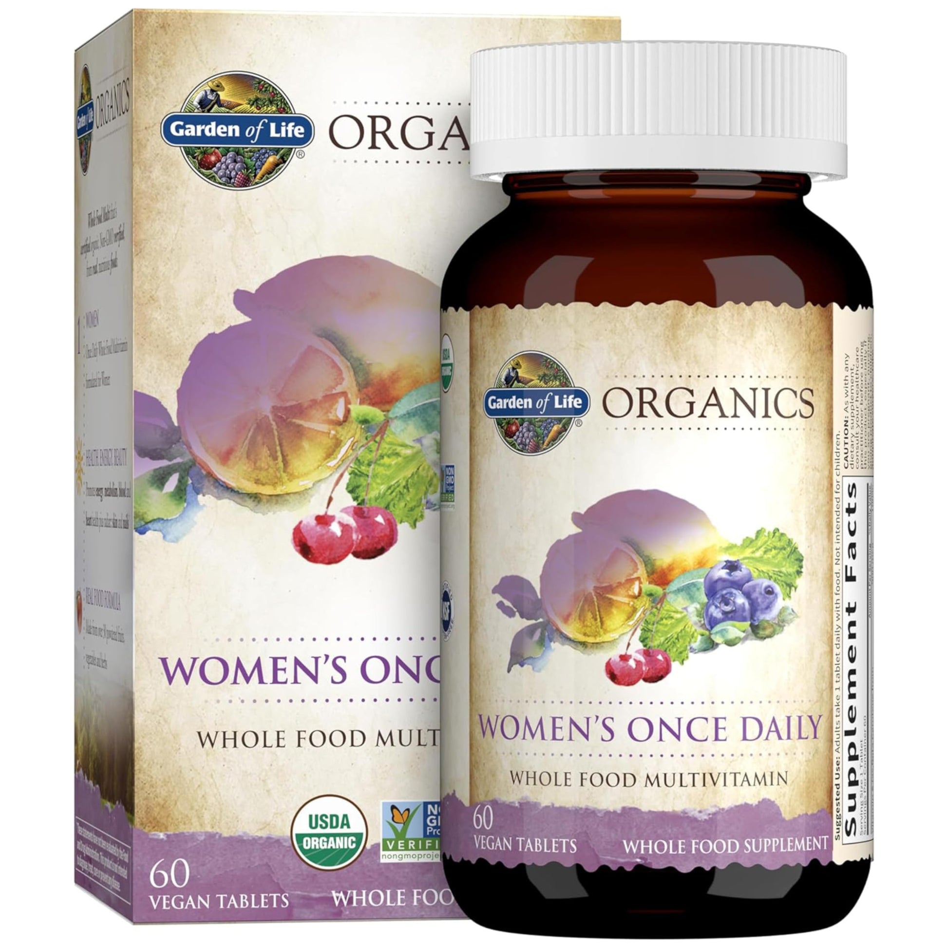 Envase de multivitamínico para mujeres Garden of Life Orgánico