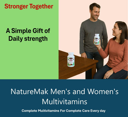 Multivitamínico NatureMak para una apariencia saludable masculina.