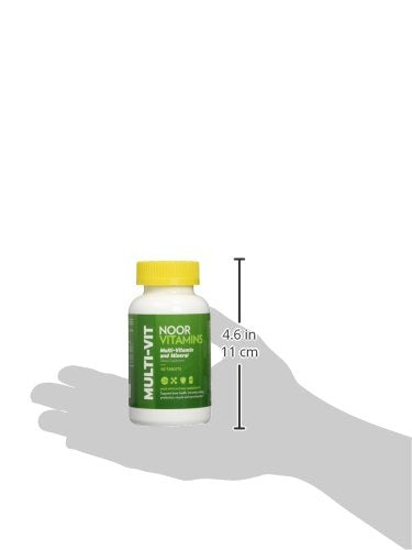 Tabla detallada de datos nutricionales del multivitamínico Noor
