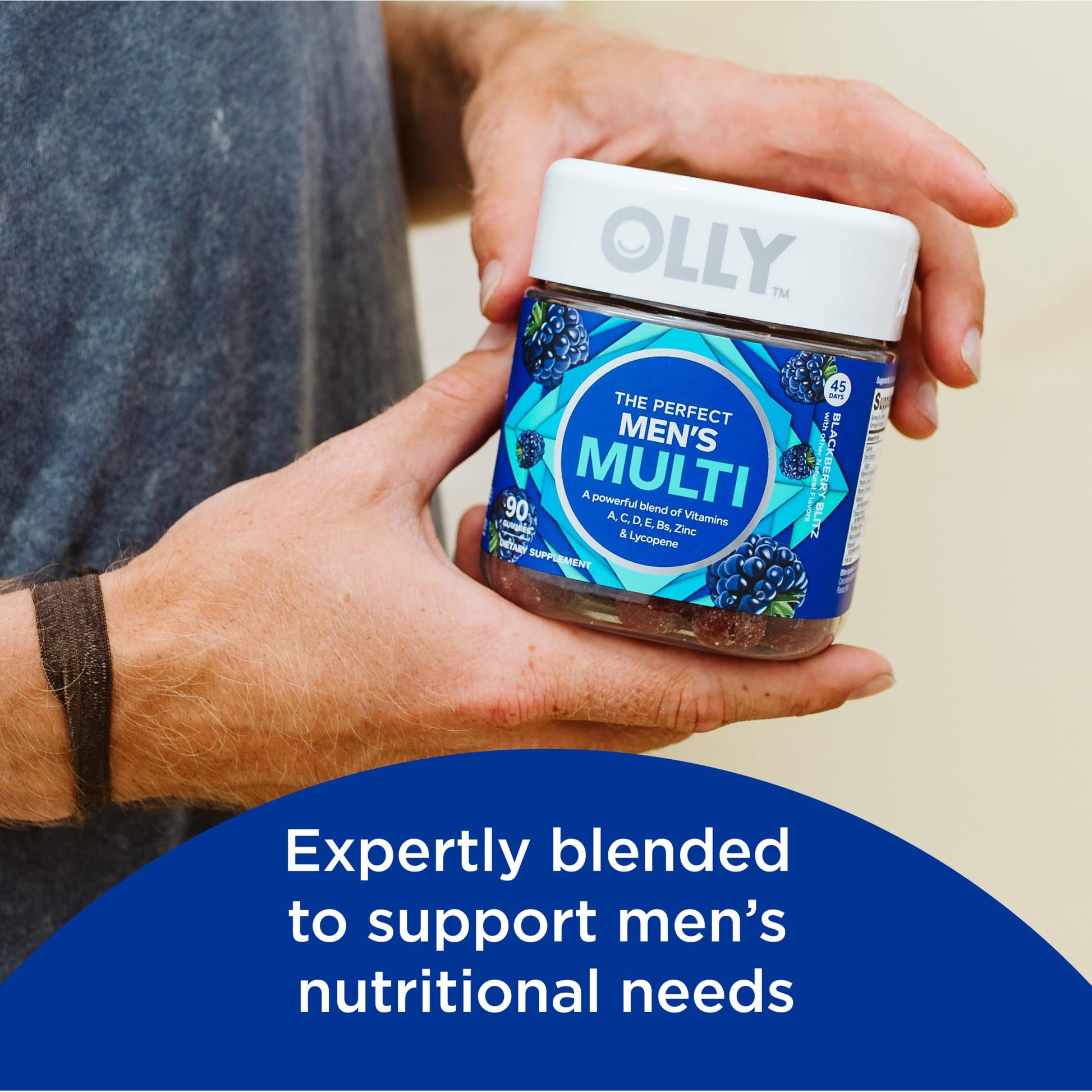 multivitamínico OLLY con vitaminas A, C, D
