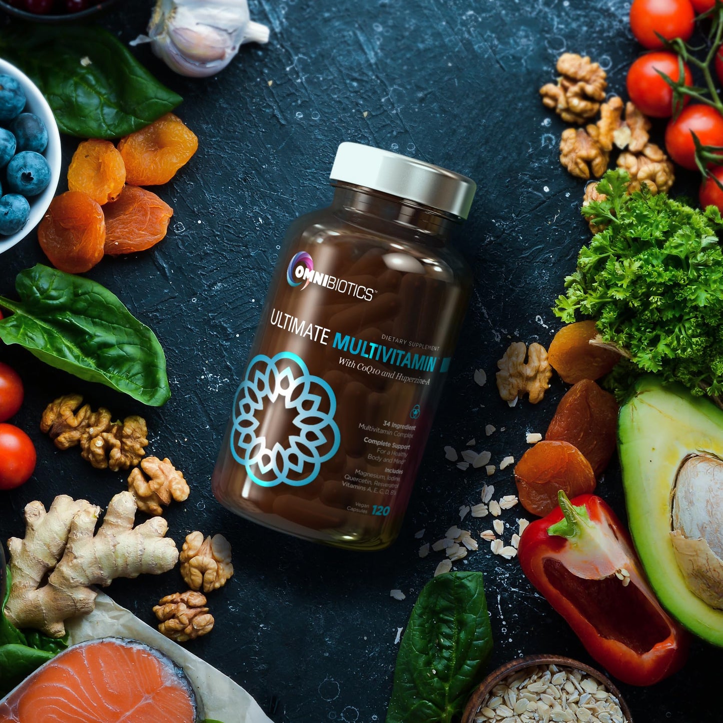 Multivitamínico OmniBiotics con frutas y verduras