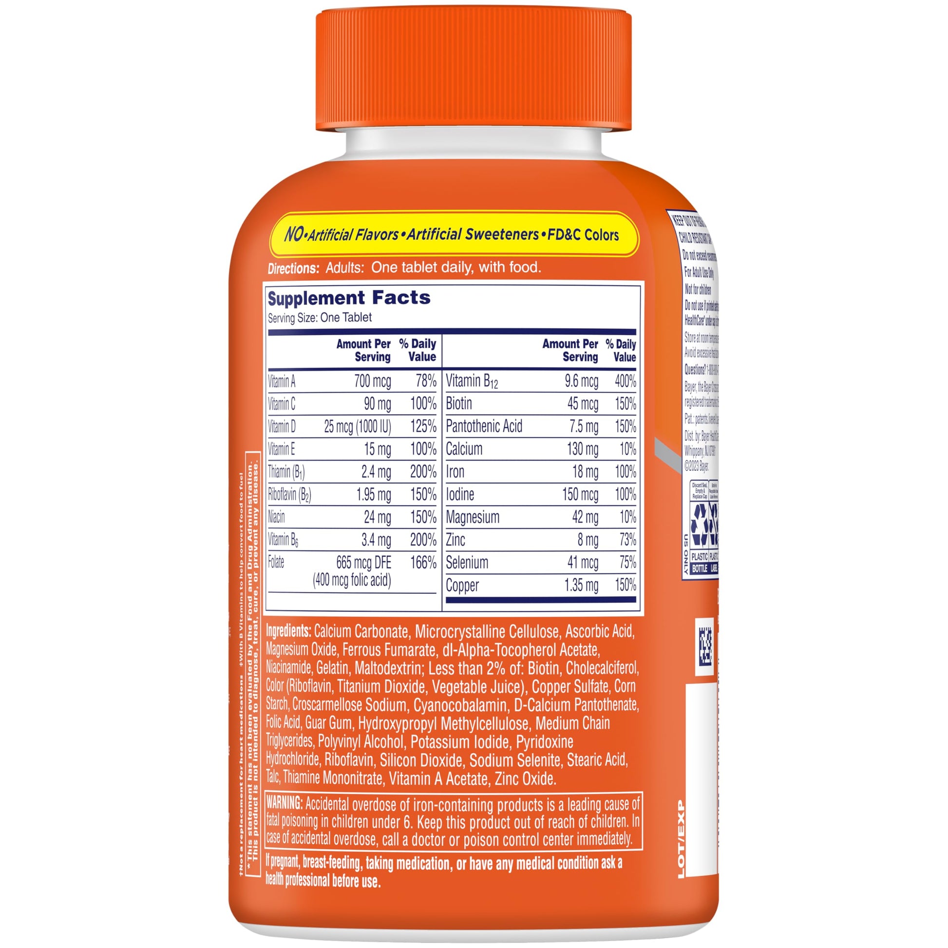 Multivitamínico One A Day en presentación naranja