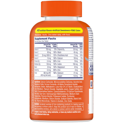 Multivitamínico One A Day en presentación naranja