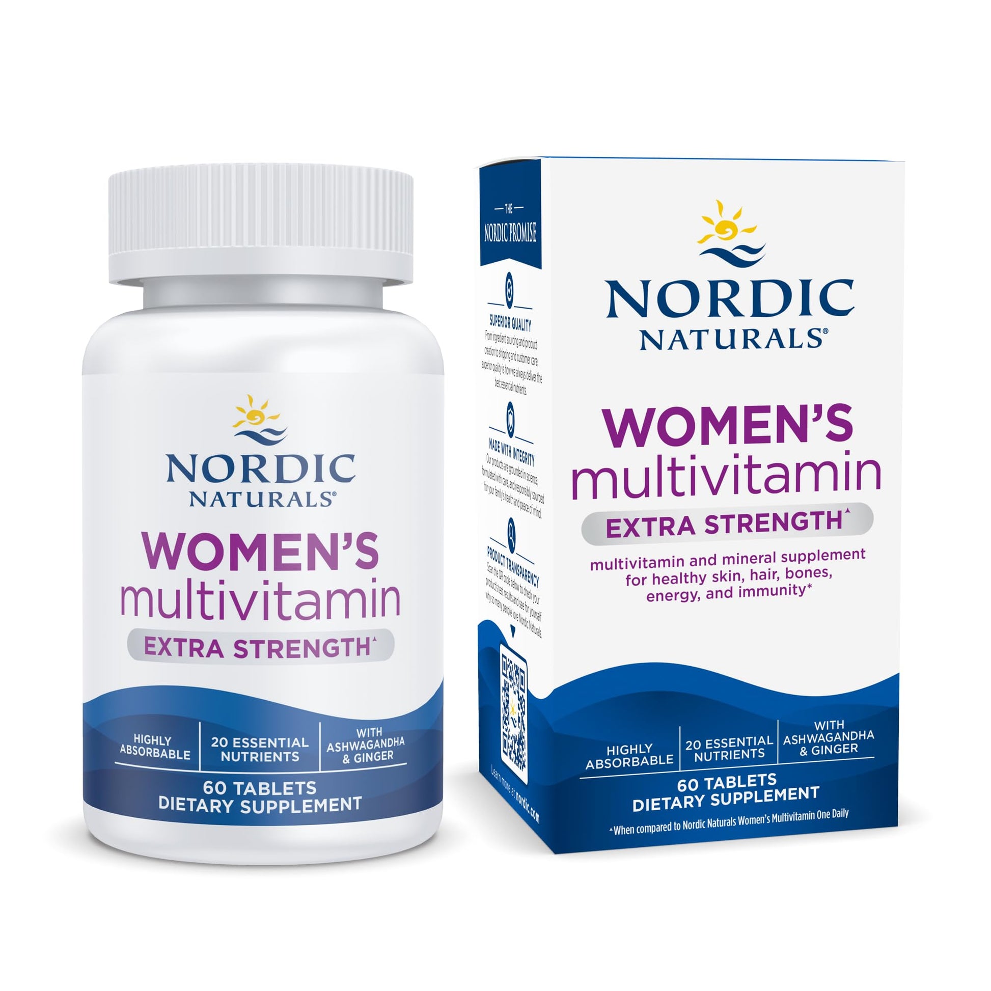 Botella de multivitamínico para mujeres Nordic Naturals.