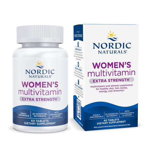 Botella de multivitamínico para mujeres Nordic Naturals.