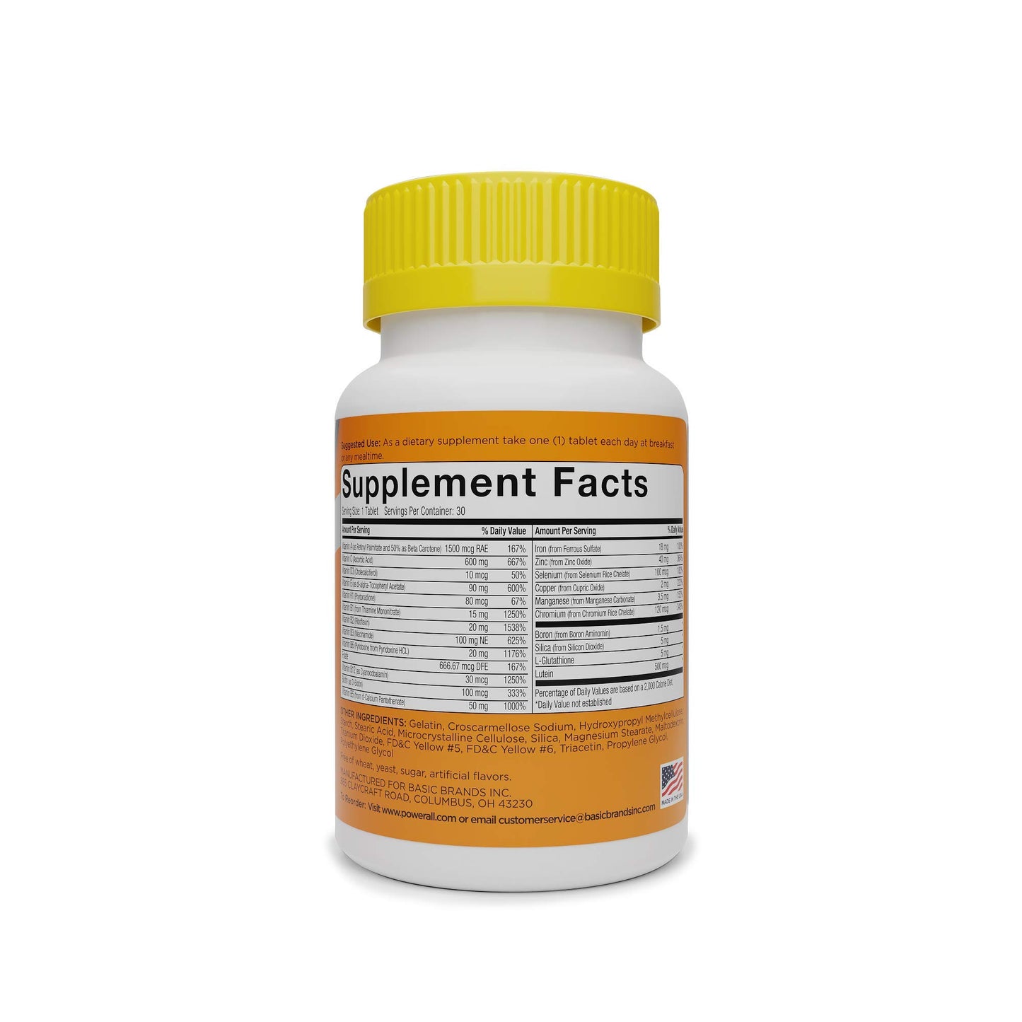 Multivitamínico PowerAll tabletas para inmunidad y energía