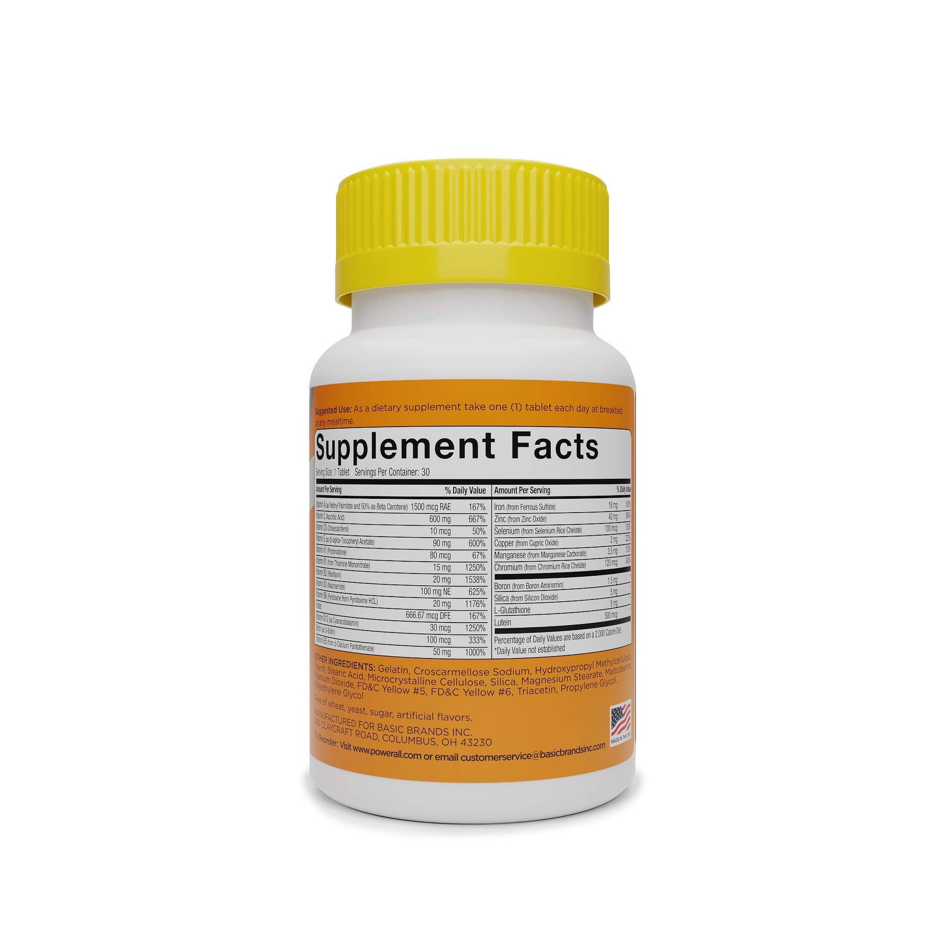 Multivitamínico PowerAll tabletas para inmunidad y energía