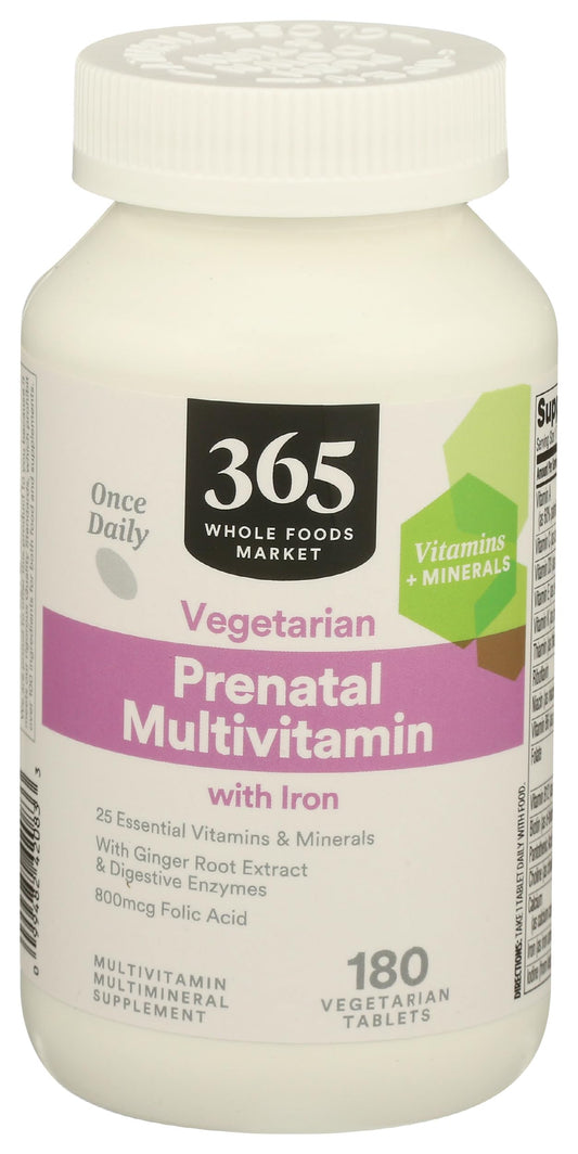 Envase de multivitamínico prenatal 365 por Whole Foods Market
