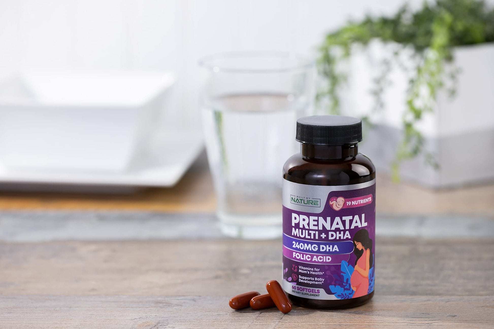 Multivitamínico prenatal Built by Nature suplemento confiable