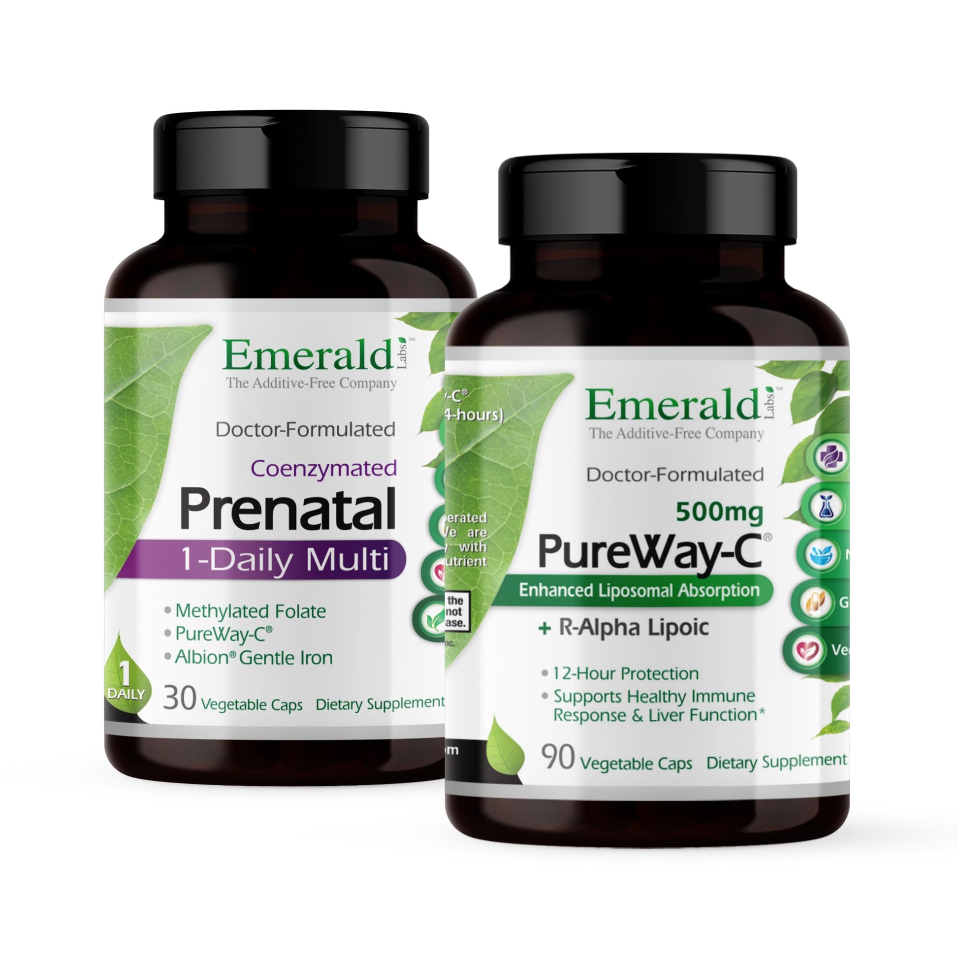 Multivitamínico prenatal Emerald Labs 60 cápsulas vegetales