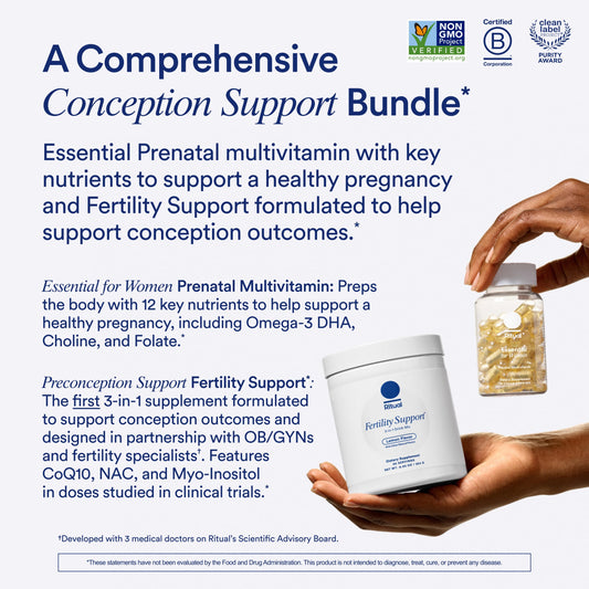 Multivitamínico prenatal Essential for Women Ritual botella frontal