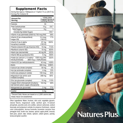 Multivitamínico prenatal en forma líquida Natures Plus