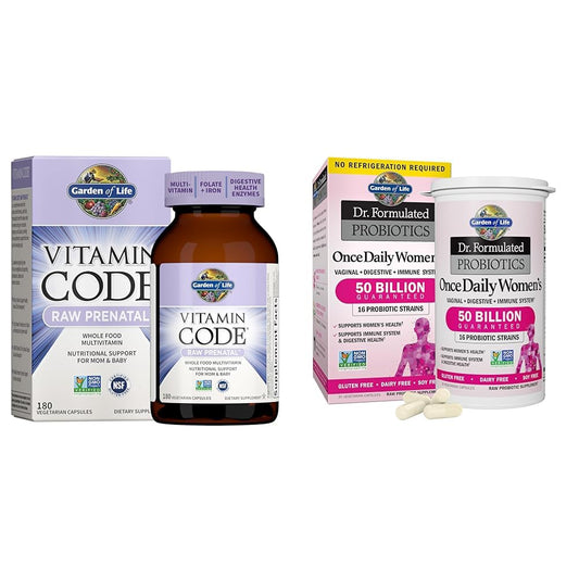 Multivitamínico prenatal Garden of Life botella 180 cápsulas