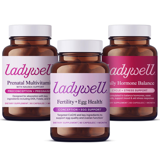 Multivitamínico prenatal Ladywell con soporte fertilidad - frasco