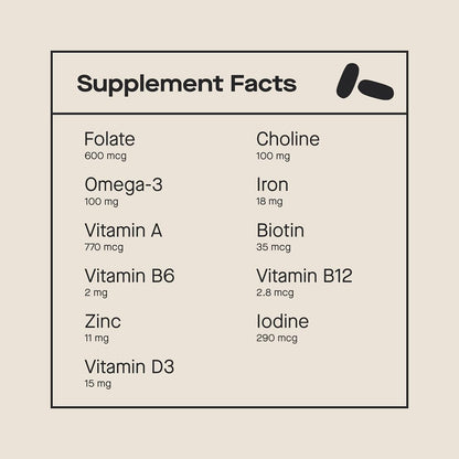 Multivitamínico prenatal Modern Fertility cápsulas