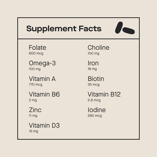 Multivitamínico prenatal Modern Fertility cápsulas