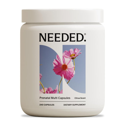 Multivitamínico prenatal Needed con aroma cítrico frasco