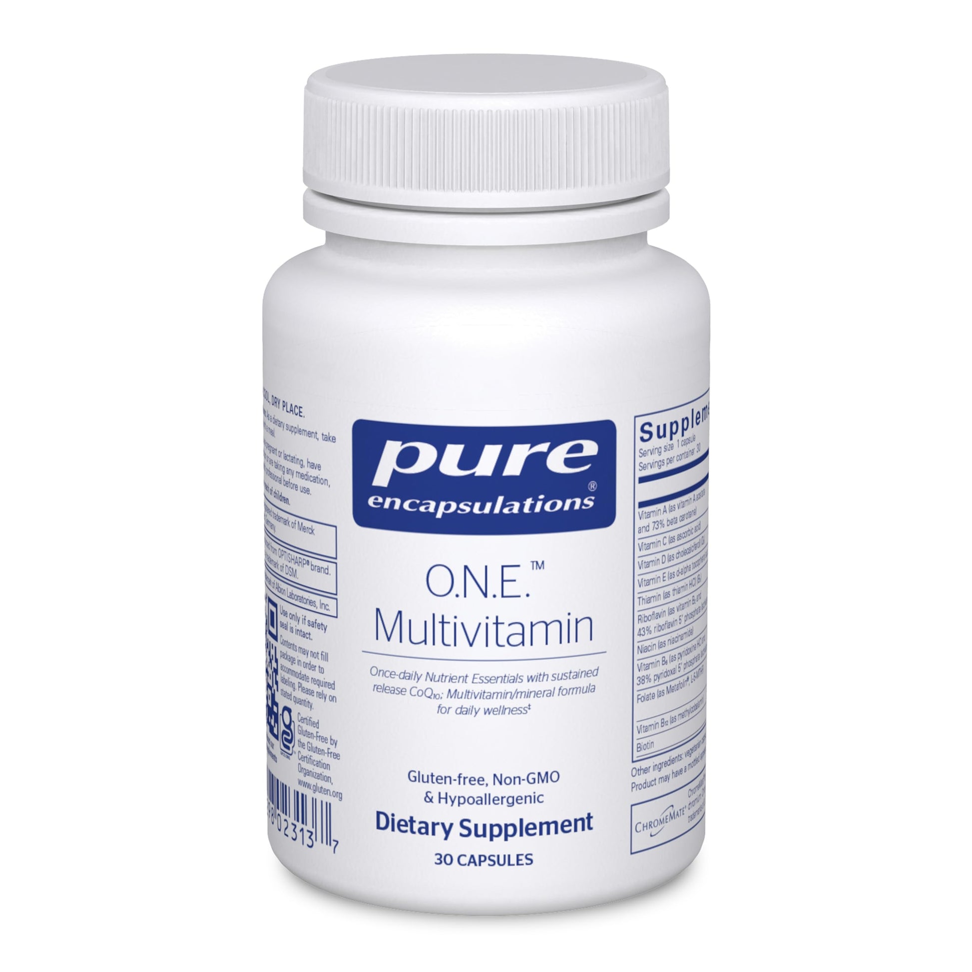 Botella de multivitamínico Pure Encapsulations O.N.E.