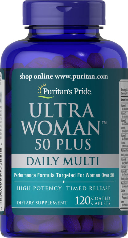 Frasco de multivitamínico Puritan's Pride Mujer 50 Plus