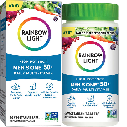 Envase multivitamínico Rainbow Light para hombres mayores de 50 años