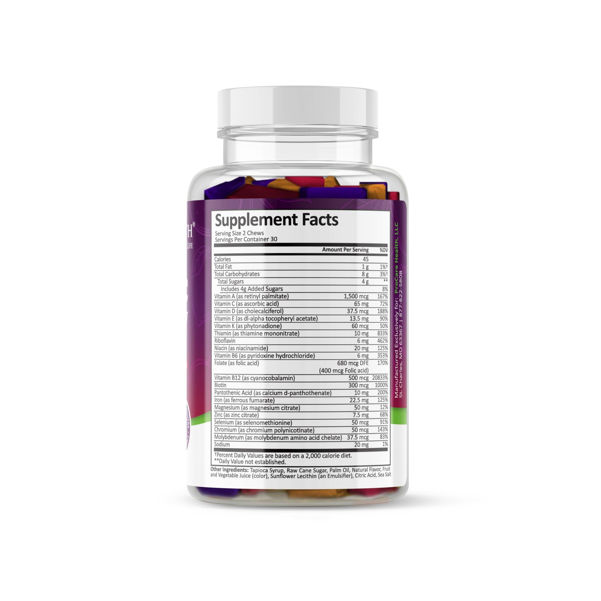 Multivitamínico sabor cereza, mango y arándano