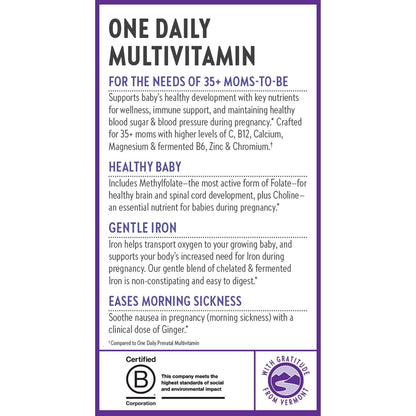Multivitamínico saludable New Chapter para embarazadas mayores de 35