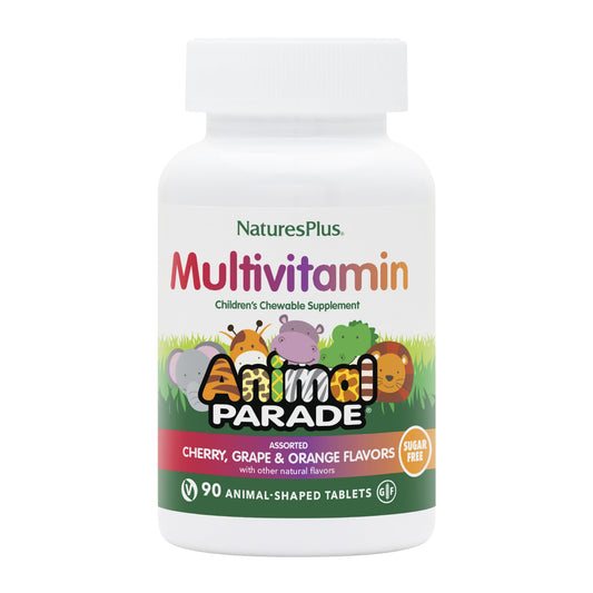 Multivitamínico sin azúcar Natures Plus Animal Parade niños 90 tabletas