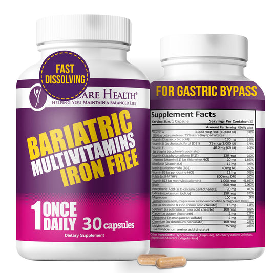 Multivitamínico sin hierro ProCare Health, ideal para pacientes bariátricos