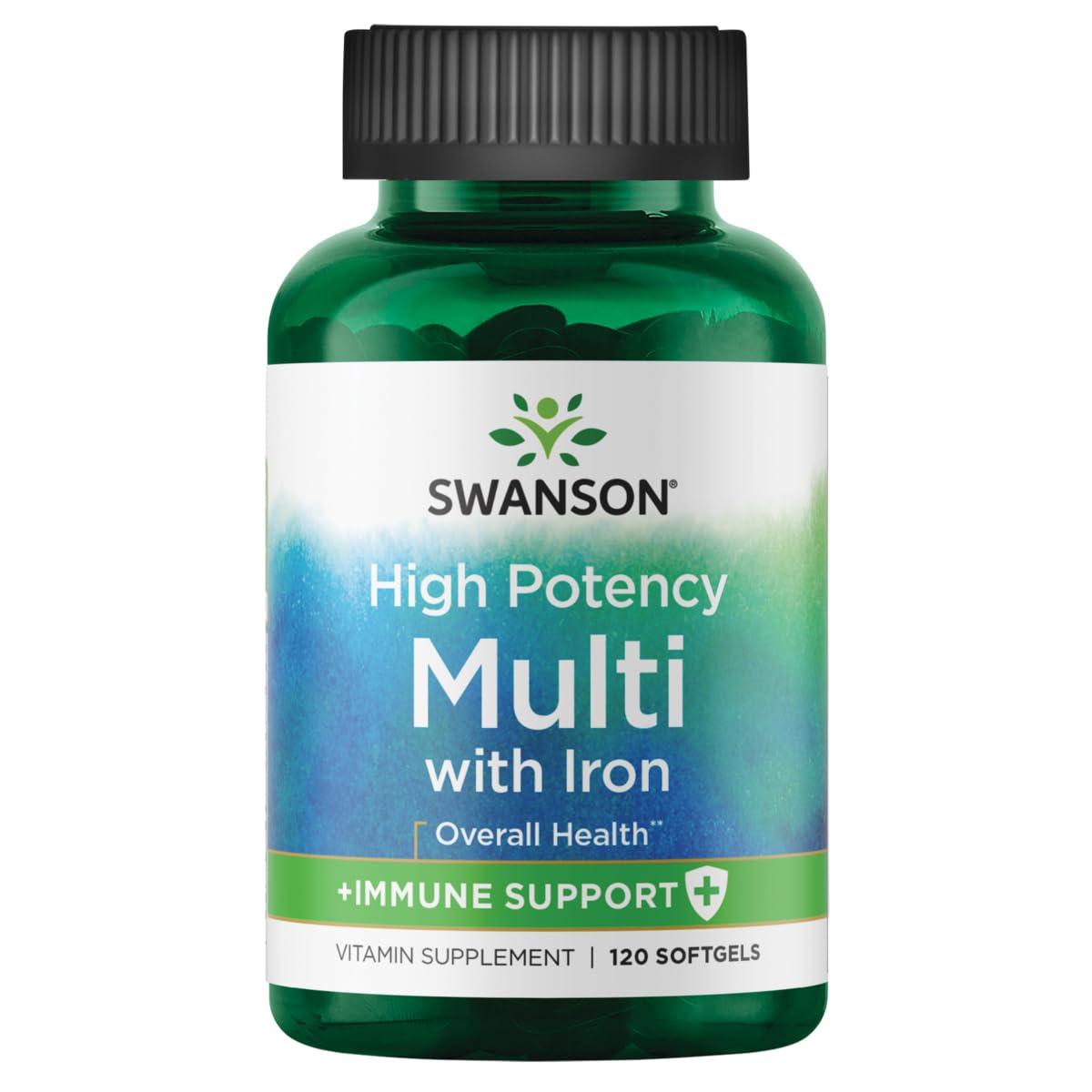 frontal del frasco de multivitamínico Swanson