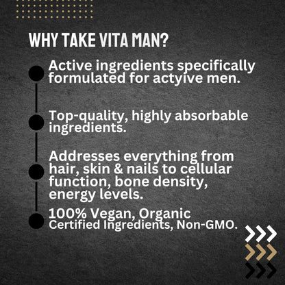 Multivitamínico Ultra Life Sport VITA Man caja lateral