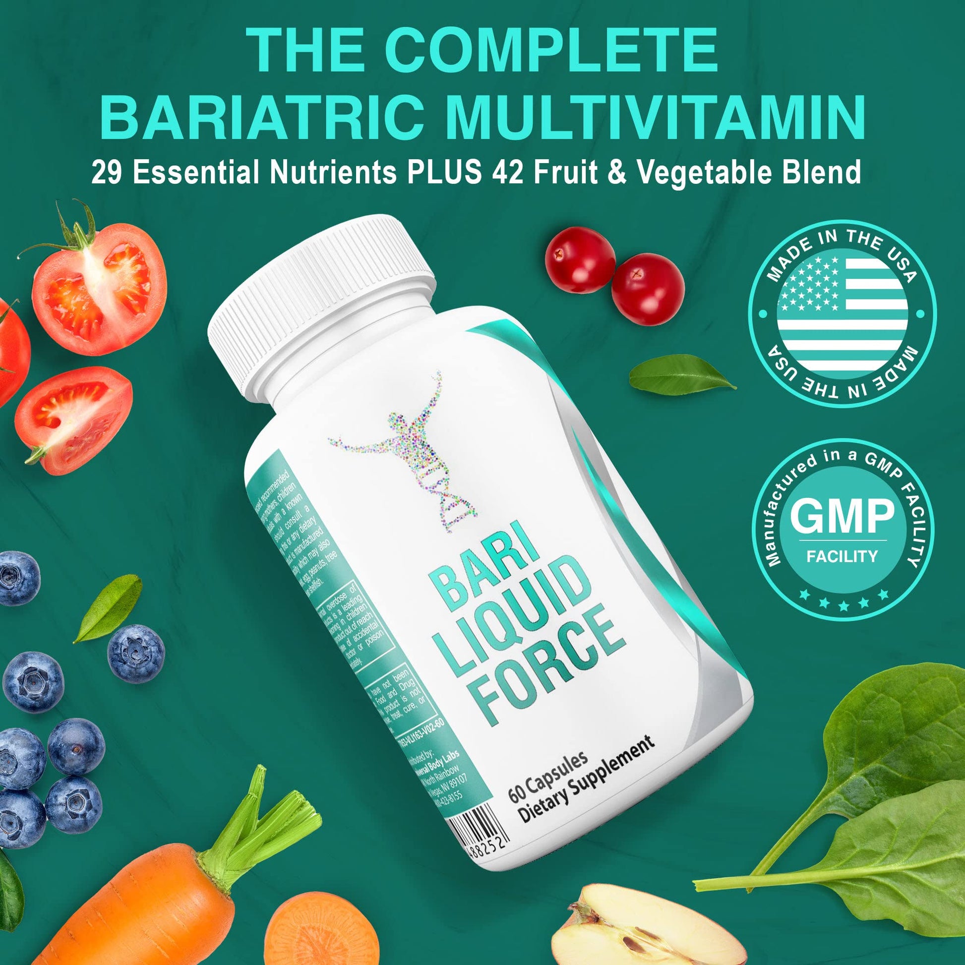Multivitamínico Universal Body Labs para cirugía bariátrica